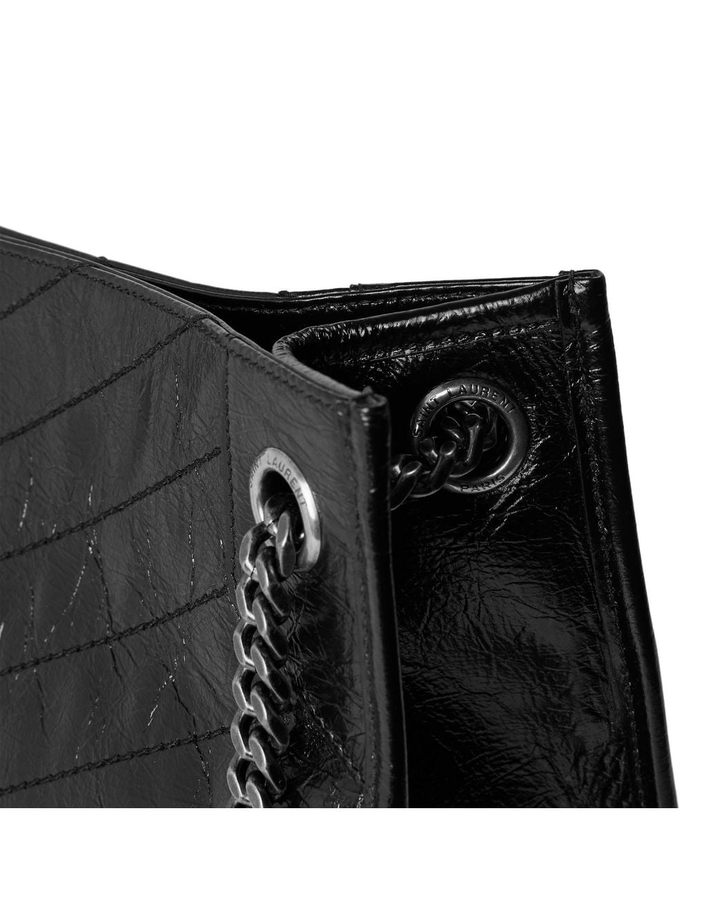 Saint Laurent Black Solid Color Shoulder Bag