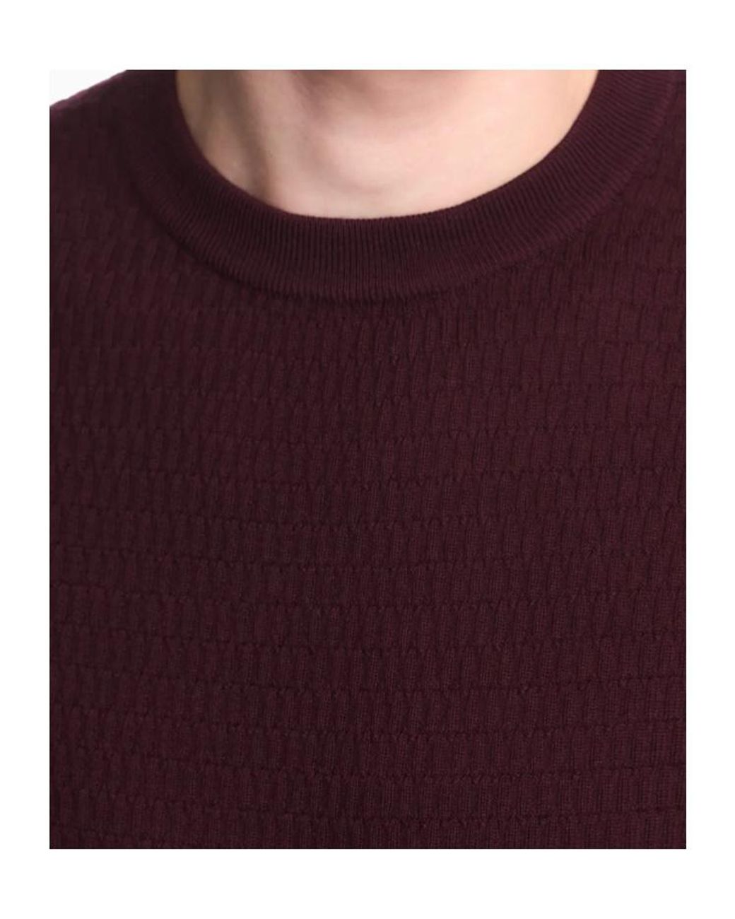 Emporio Armani Red Crew-Neck Sweater for men