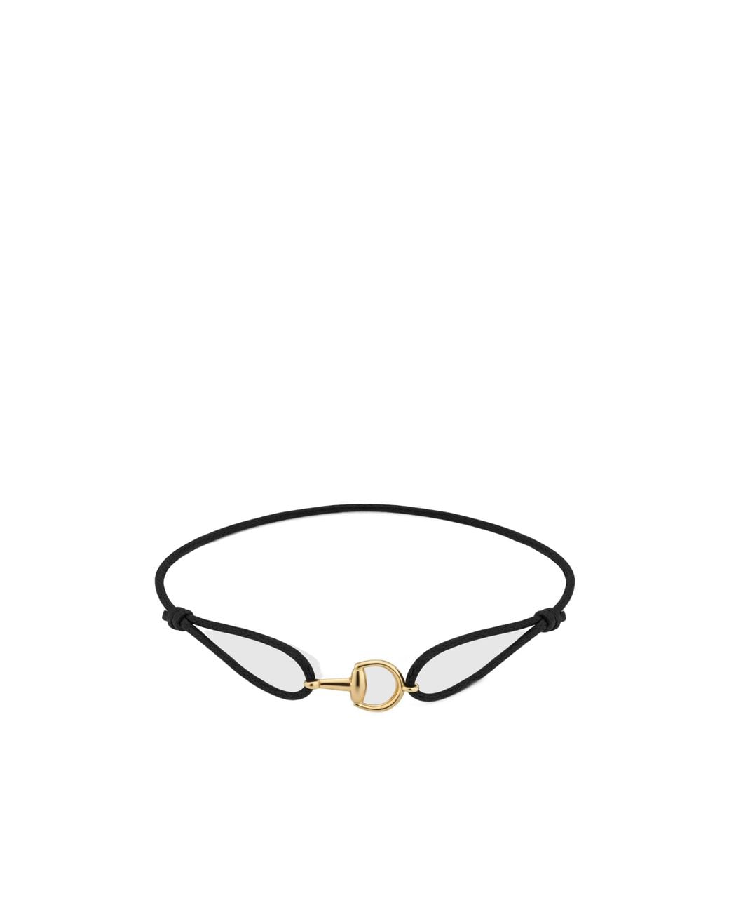Gucci White Horsebit 18K Charm Bracelet