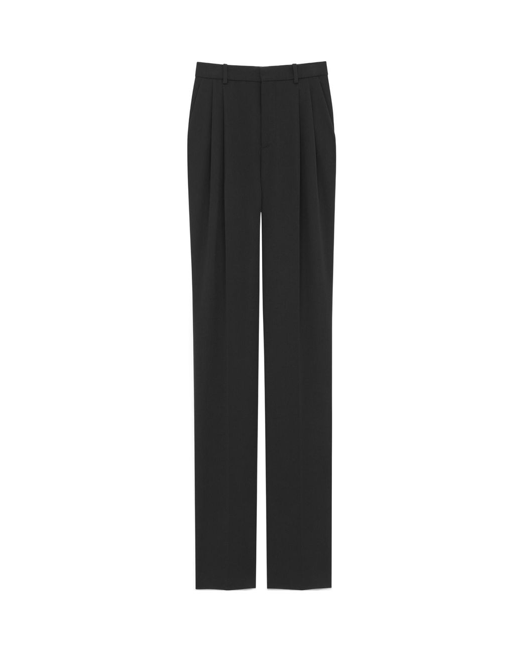 Saint Laurent Black High Waist Straight Leg Pants