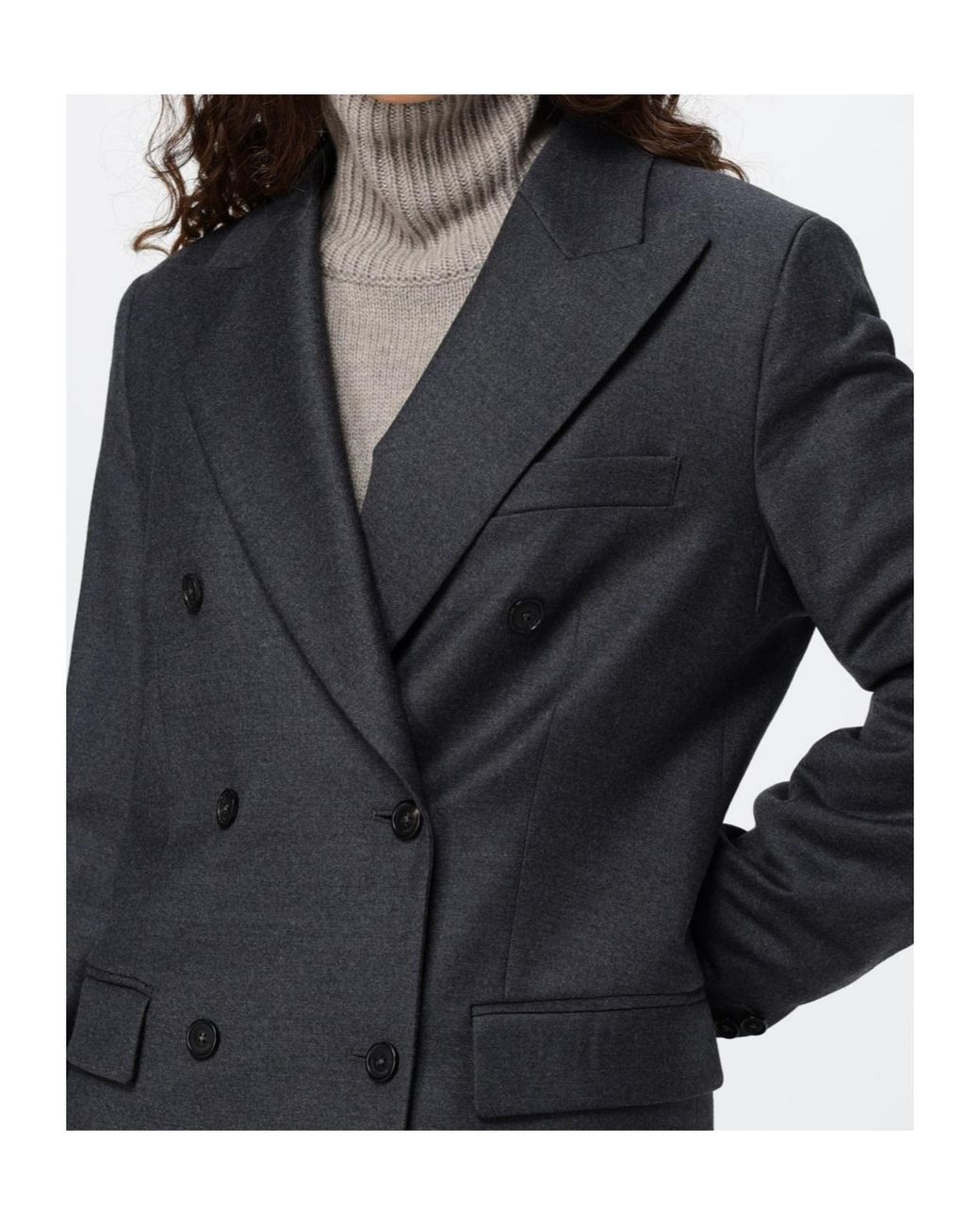 Barena Black Double-Breasted Peaked-Lapel Jacket