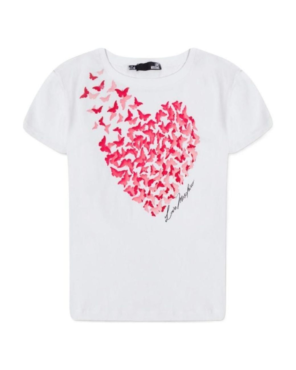 Moschino White Pattern Printed Short-Sleeved T-Shirt