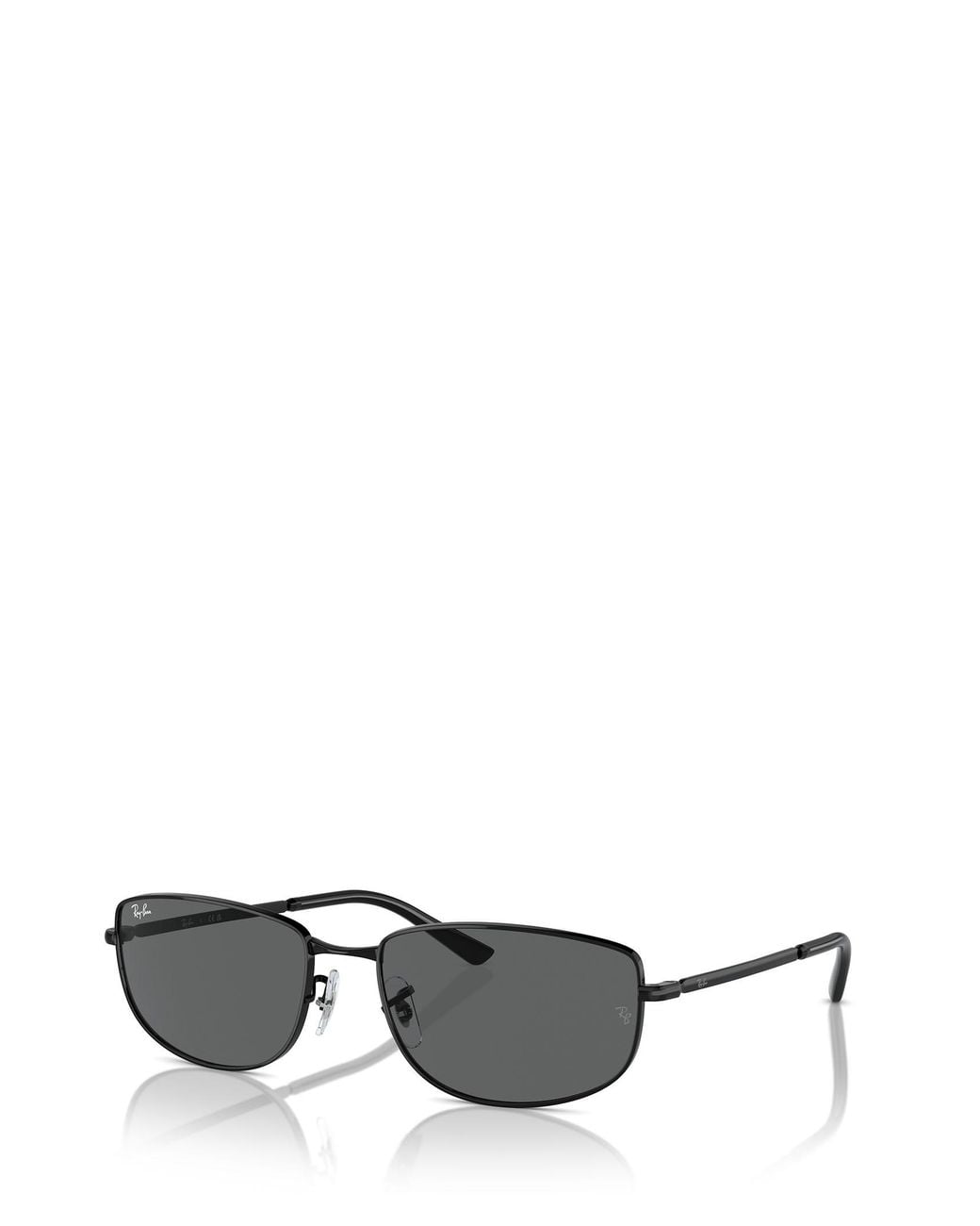 Ray-Ban Gray Rectangle Frame Tinted Sunglasses for men