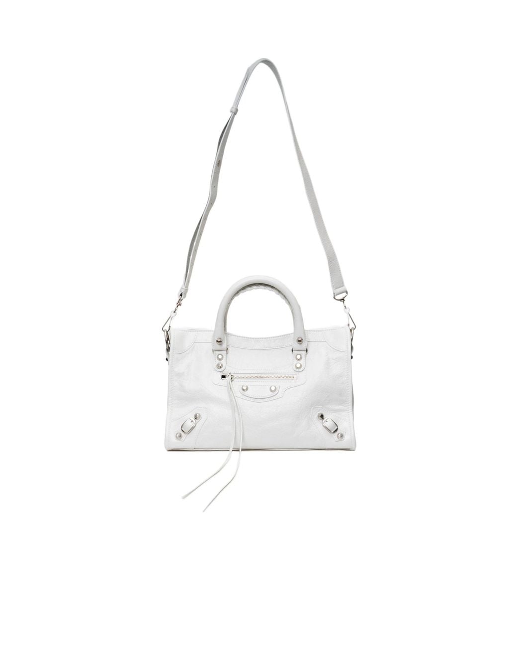Balenciaga White Le City Top Handle Bag for men