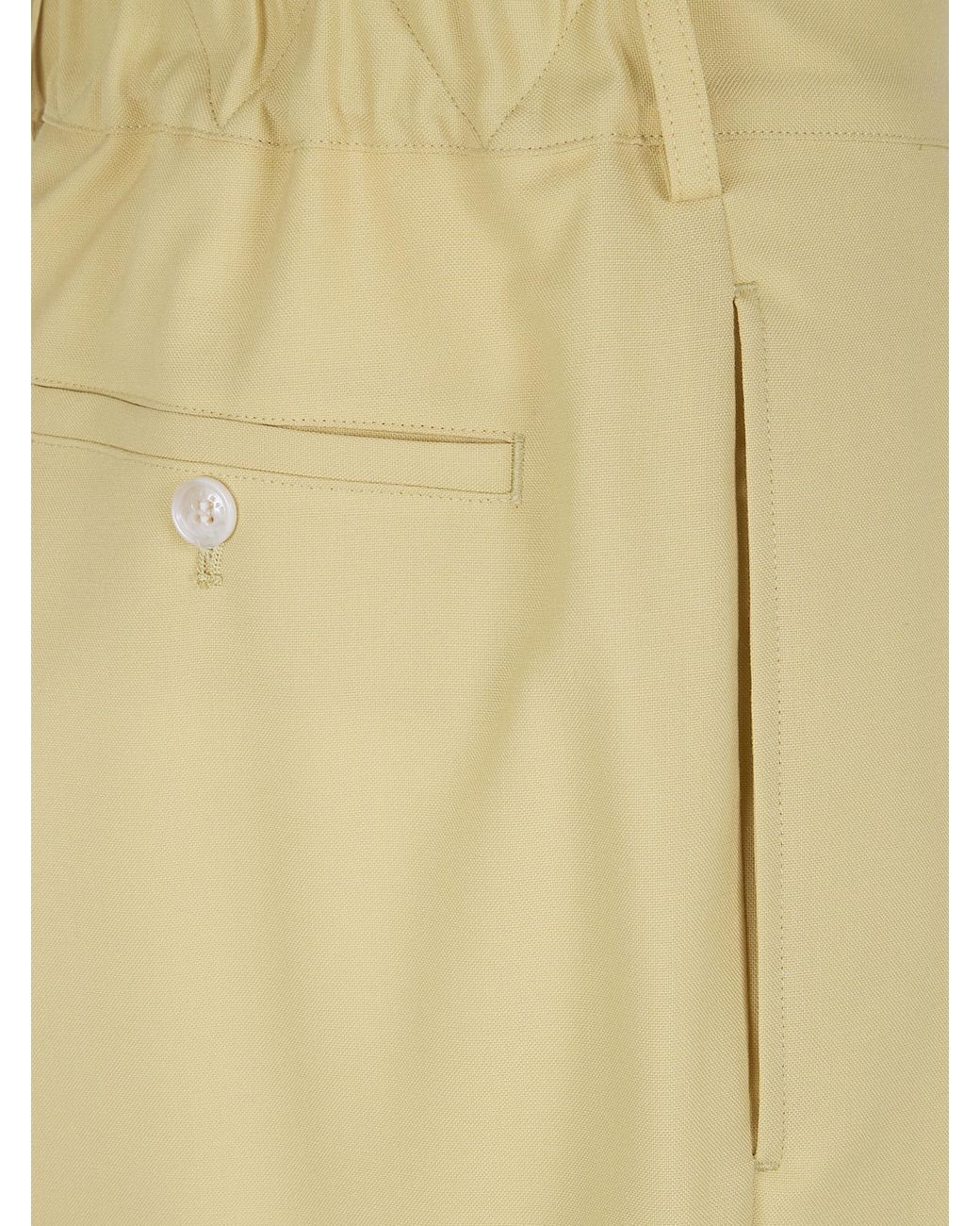 Marni Natural Tropical Pleated Trousers for men