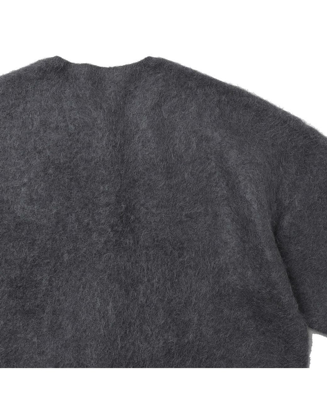 Auralee Gray Long-Sleeved Sweater for men