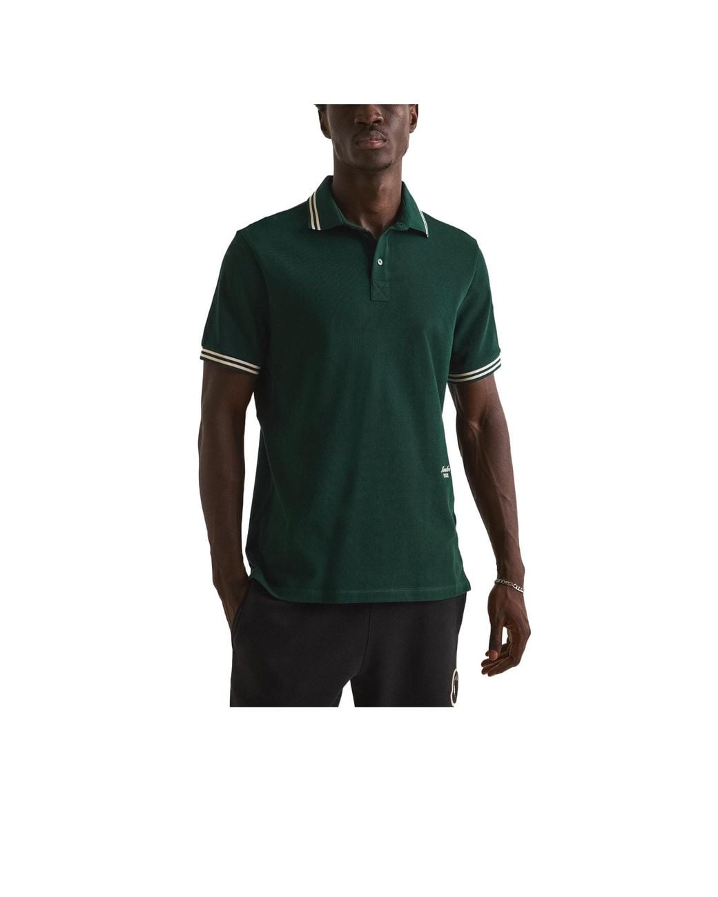 Moncler Green Shortsleeve Polo Shirt for men