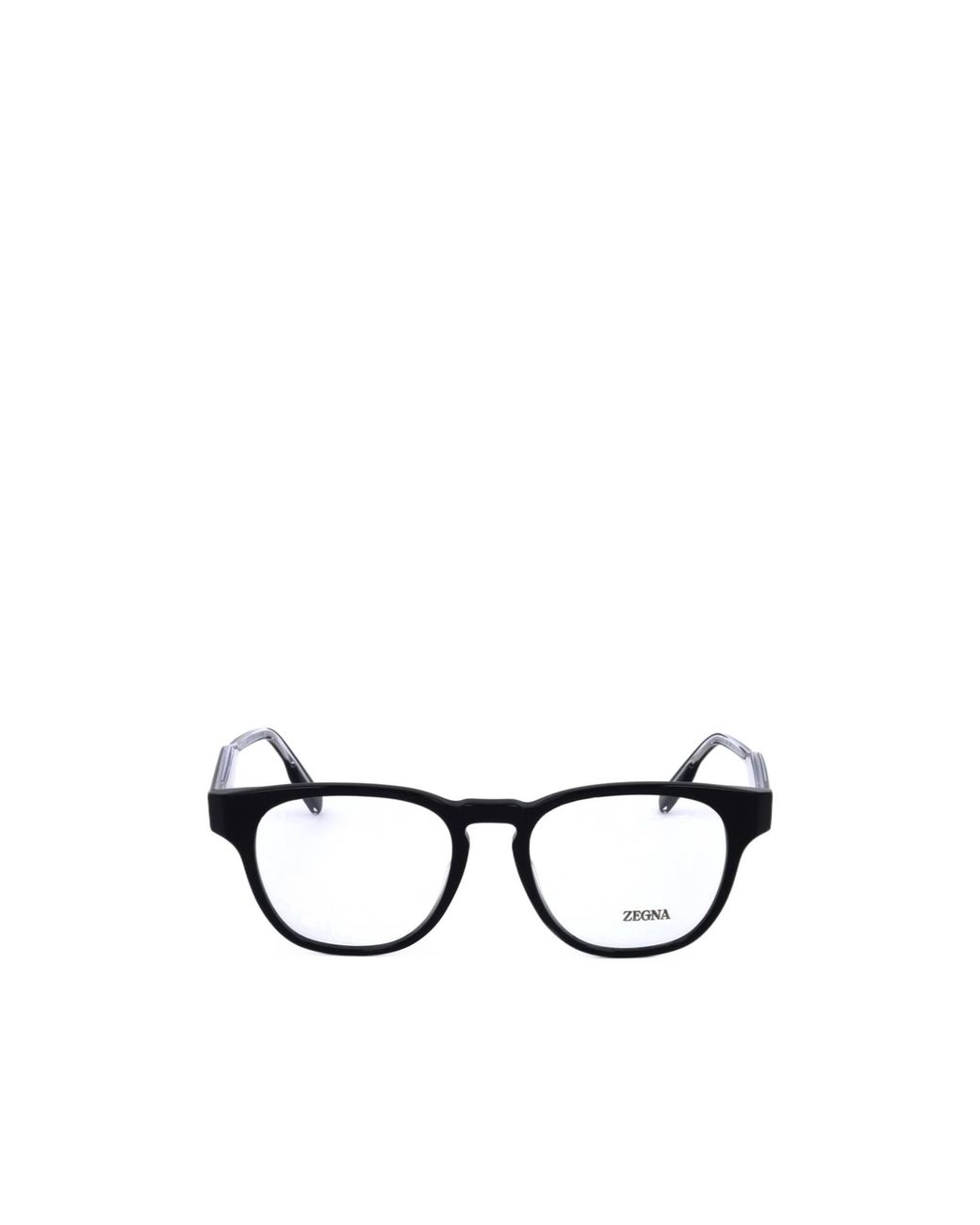 Zegna White Round Frame Glasses for men