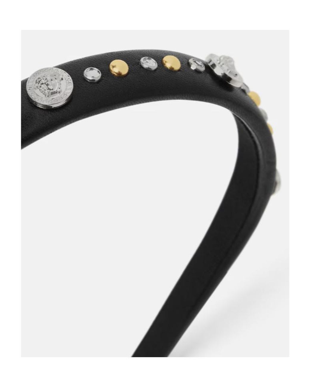 Versace Metallic Embellished Headband
