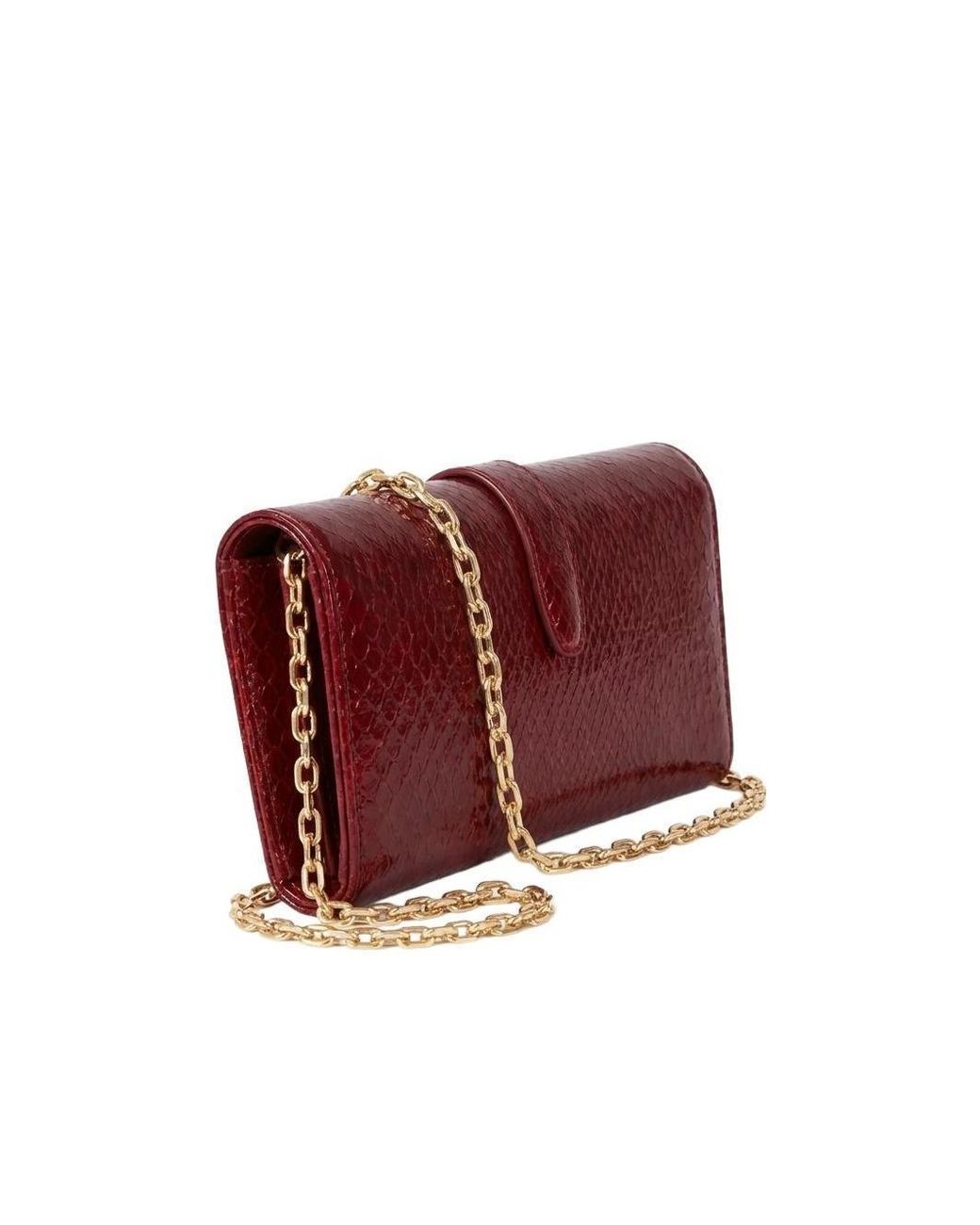 Gucci Red Jackie Python Wallet On Chain