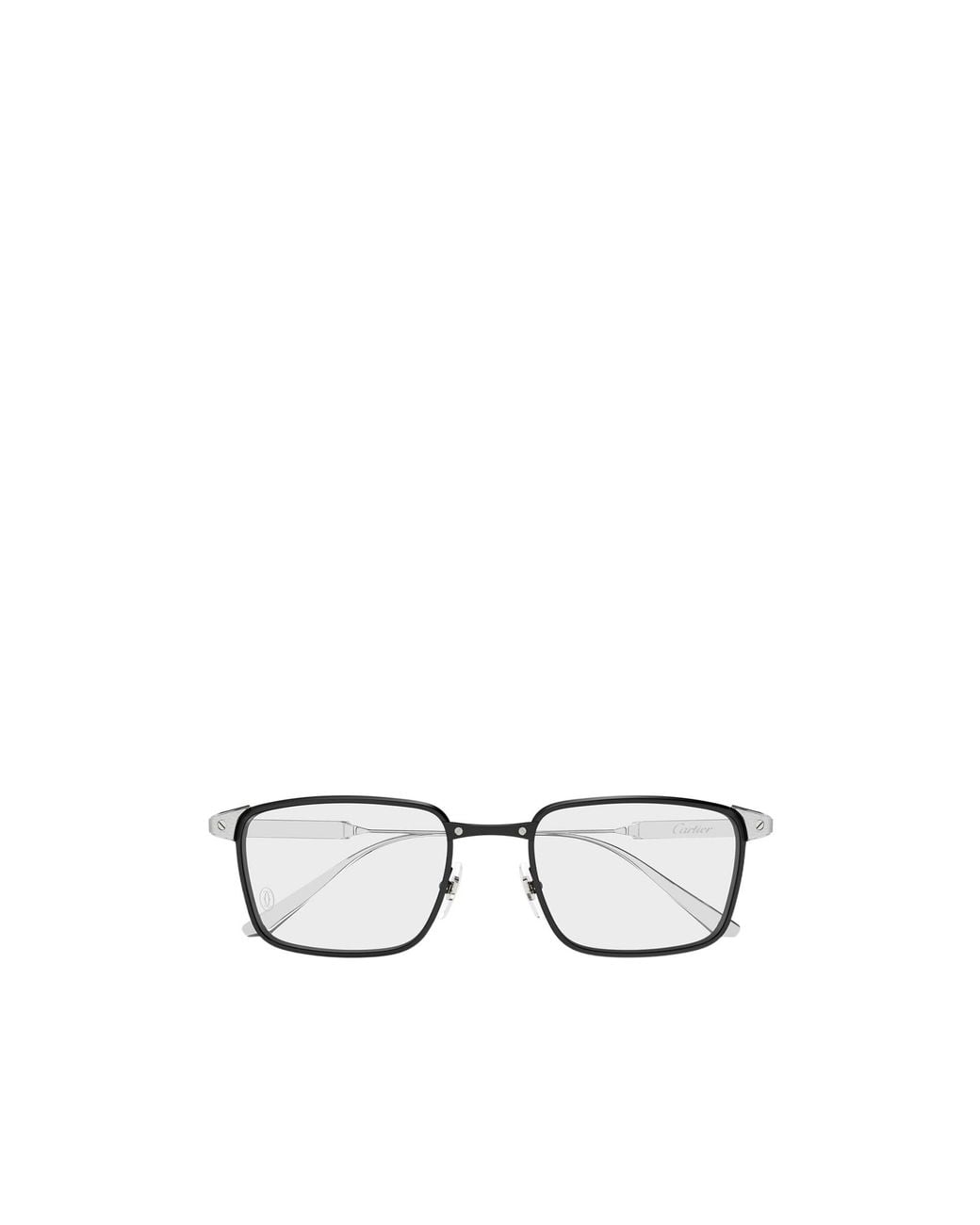 Cartier White Rectangle-Frame Glasses for men