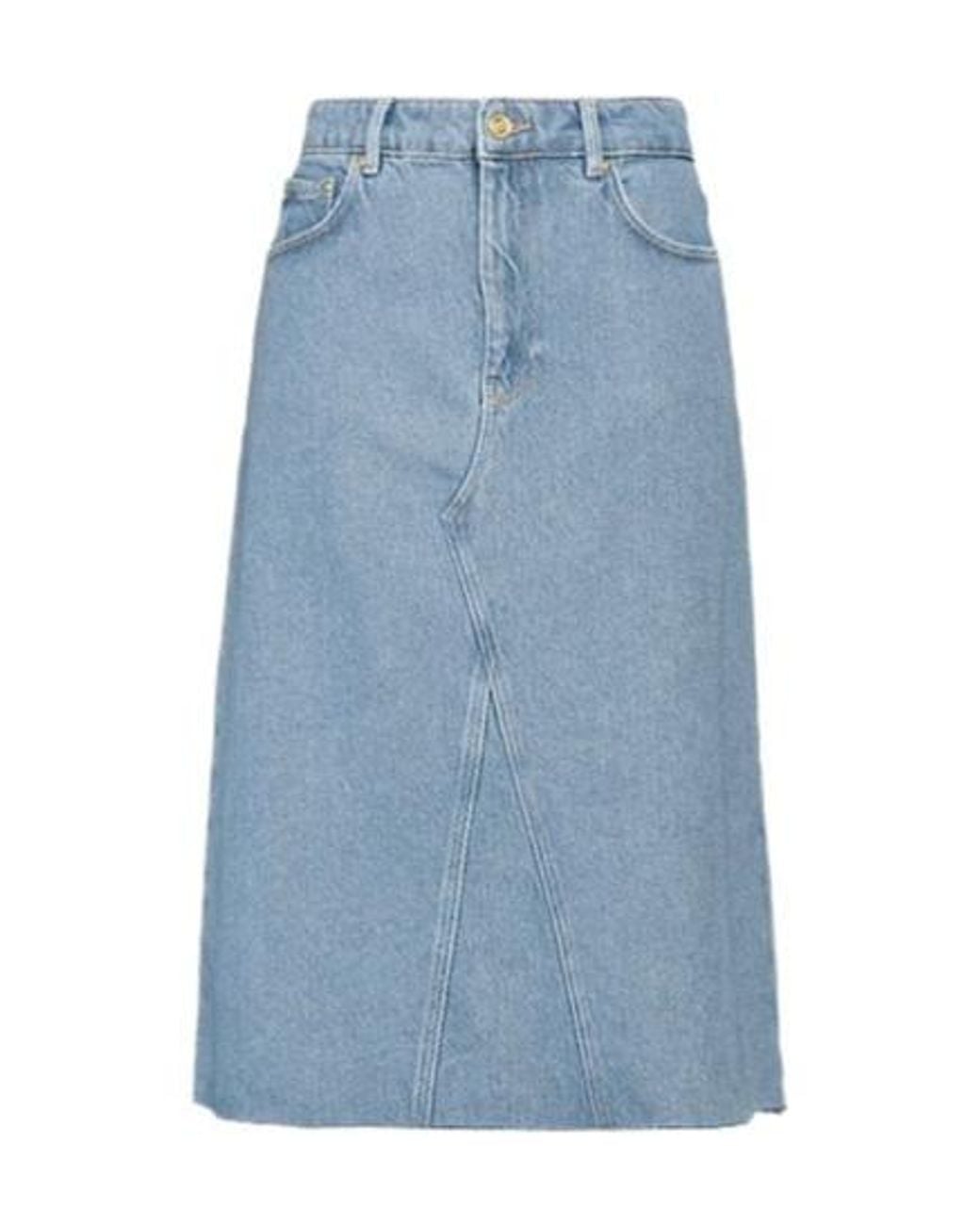 Ganni Blue Denim Skirt