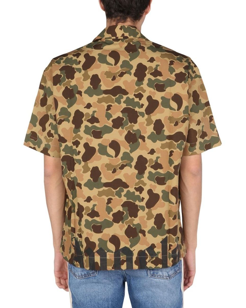 Palm Angels Multicolor "camo Bowling" Shirt for men