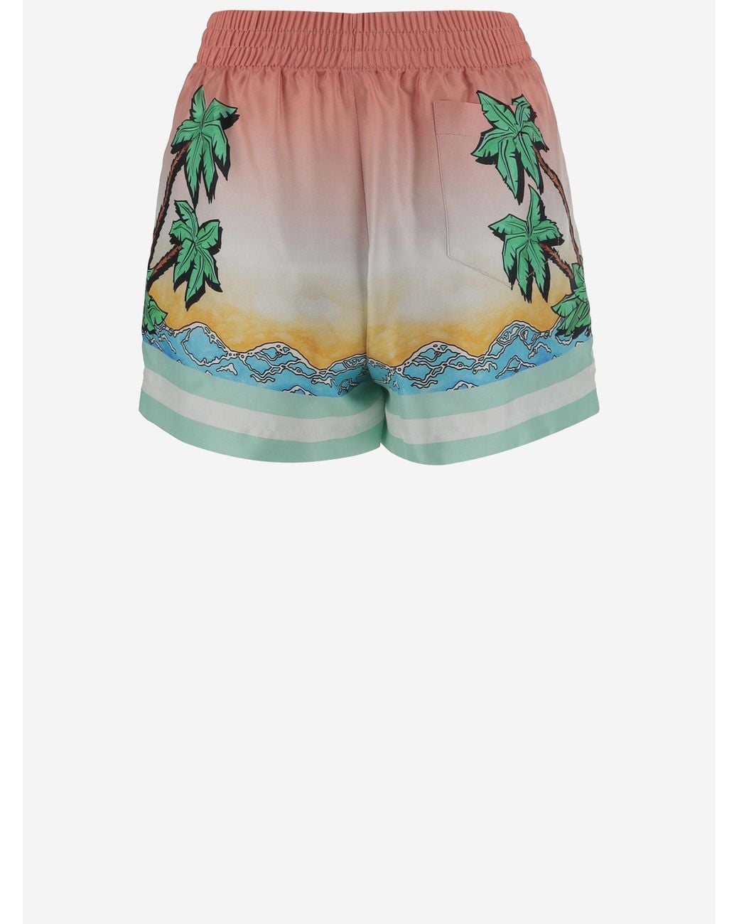 Casablanca Blue Tennis Club Satin Shorts