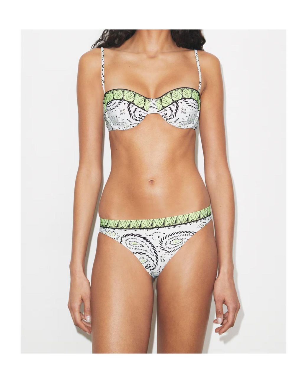 Tory Burch Metallic Printed Underwire Bikini Top