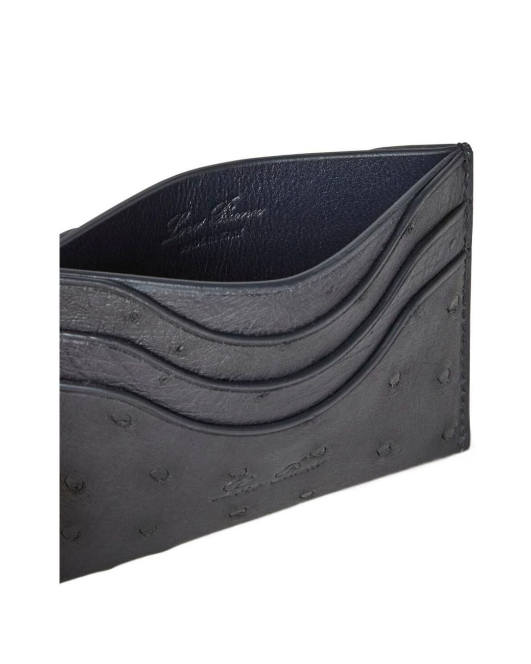 Loro Piana Gray Logo Card Holder for men