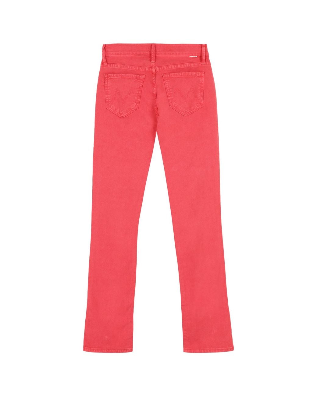 Mother Red Button Detailed Skinny Jeans