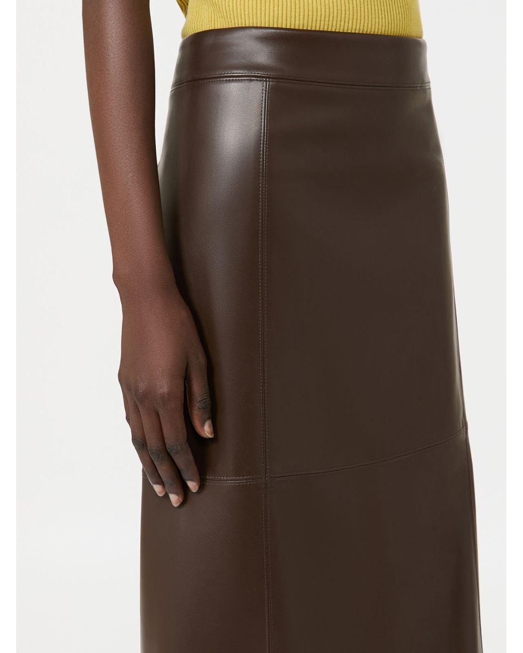 Max Mara Brown Smmcrisma Panelled Straight Skirt