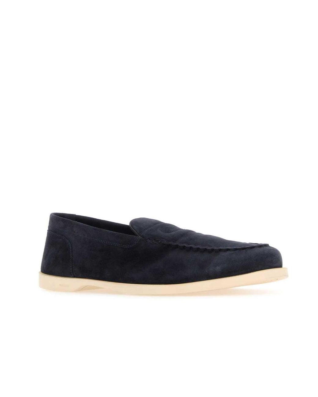 John Lobb Blue Pace Slip-On Loafers for men