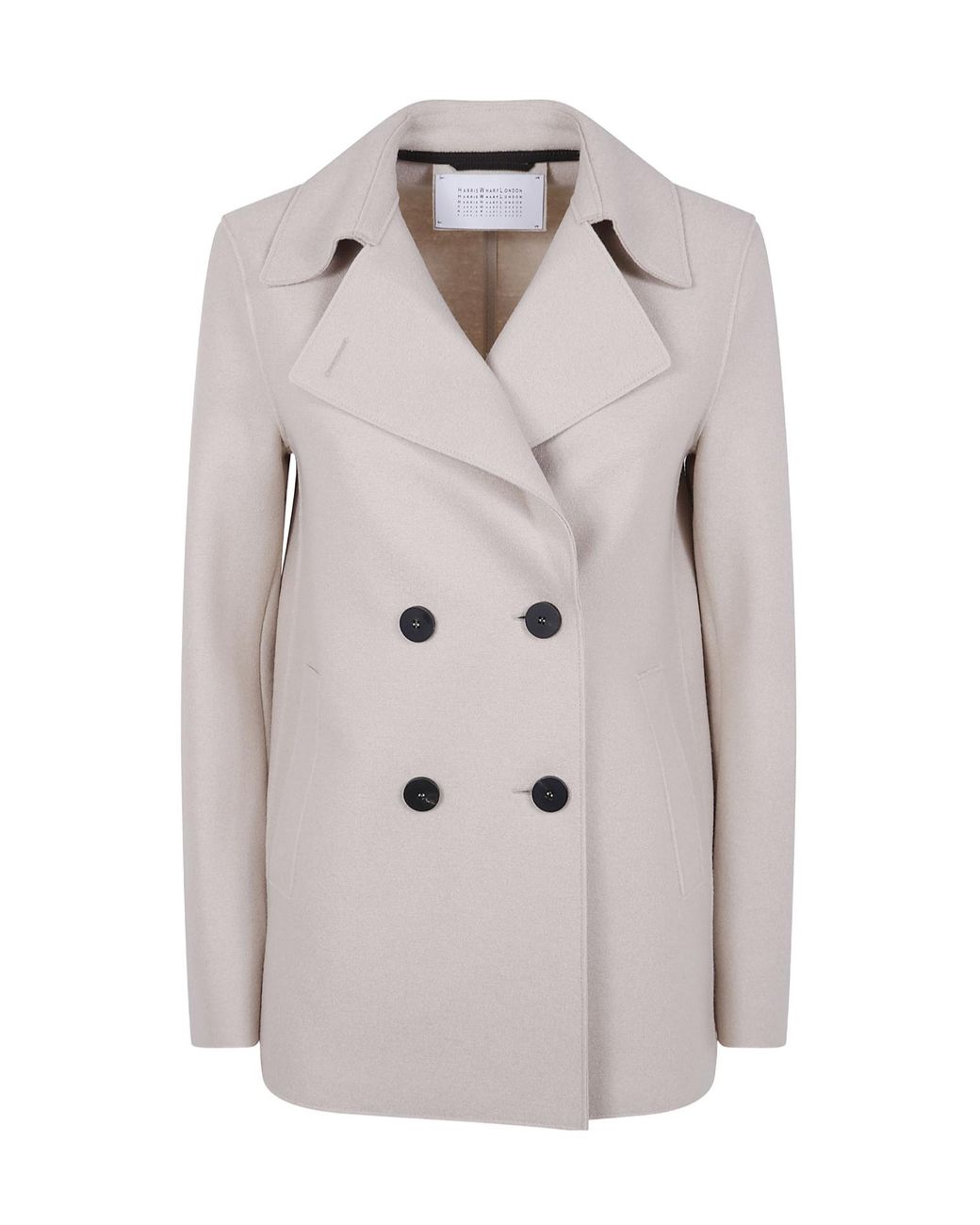Harris Wharf London White Double-Breasted Coat