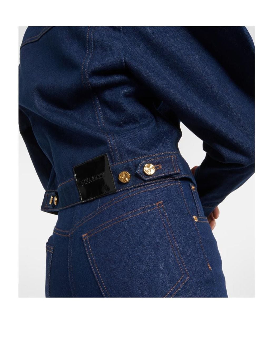 Nina Ricci Blue Cropped Denim Jacket