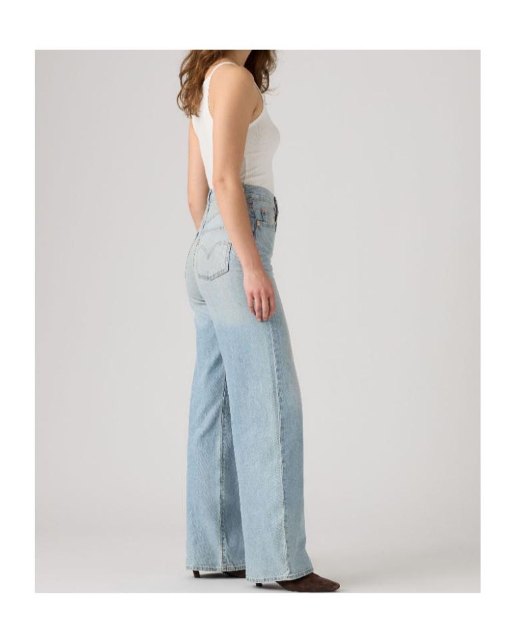 Levi's Blue Ribcage Wide Leg Jeans