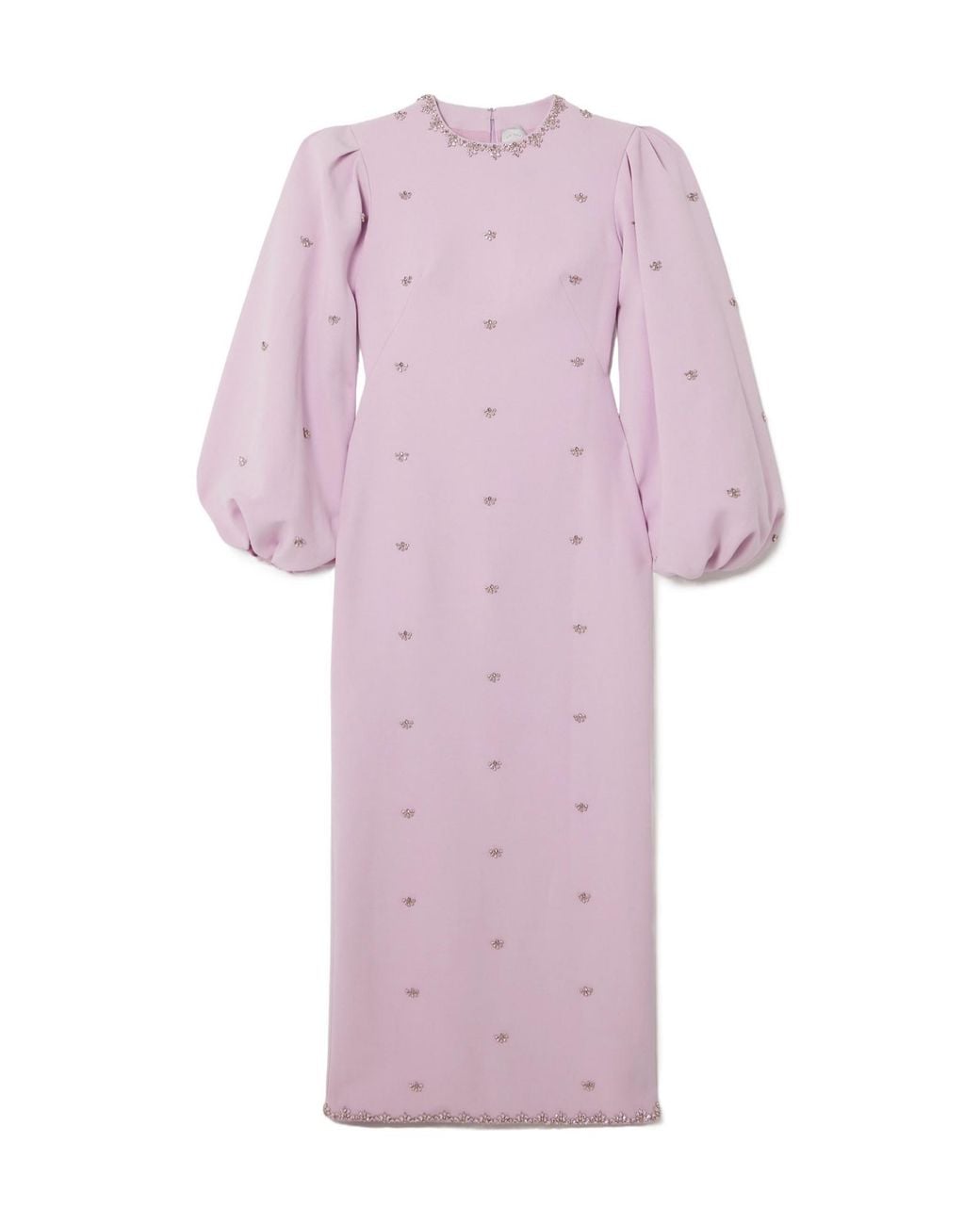 Huishan Zhang Pink Joelle Crystal-Embellished Recycled-Crepe Maxi Dress