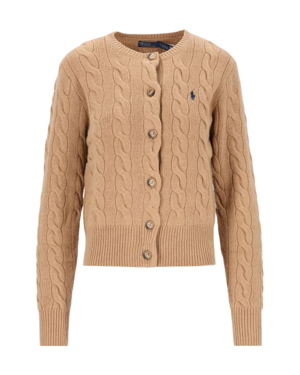 Polo Ralph Lauren Natural Cable-Knit Cardigan