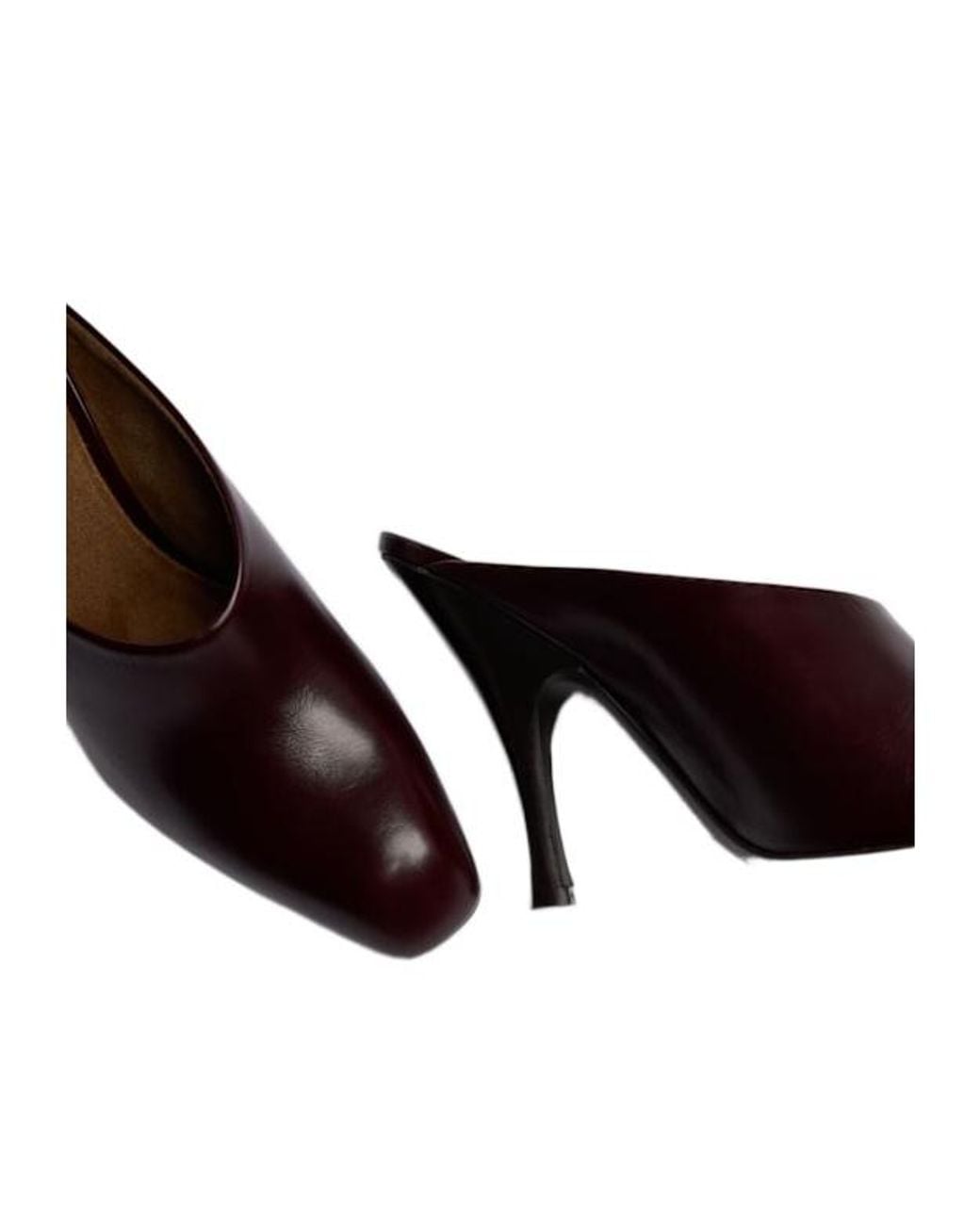 Khaite Brown Closed-Toe Mules With Spool Heel