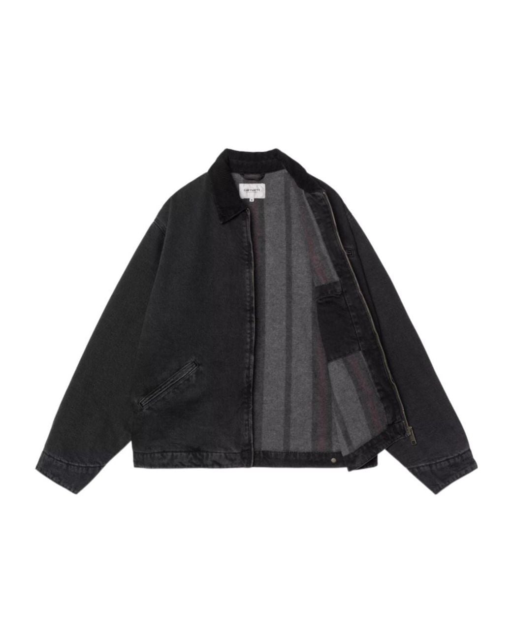 Carhartt Black Zip-Up Denim Jacket for men