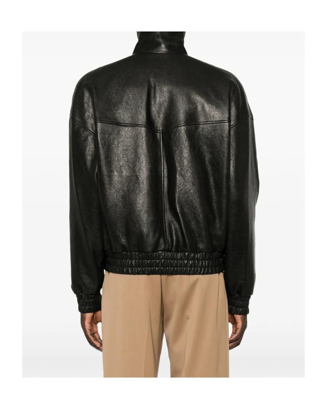 Saint Laurent Black Zip-Up Bomber Jacket for men