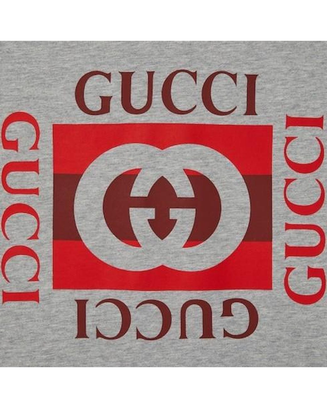 Gucci Gray Printed Cotton Jersey Sweatshirt for men