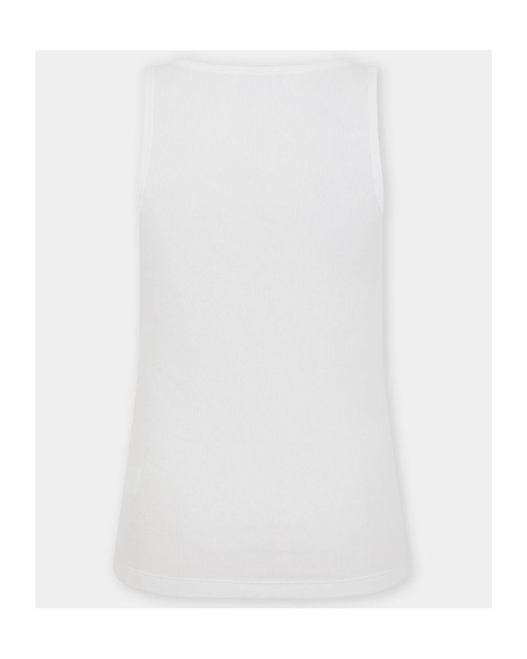 Rabanne White Logo-Embroidered Tank Top