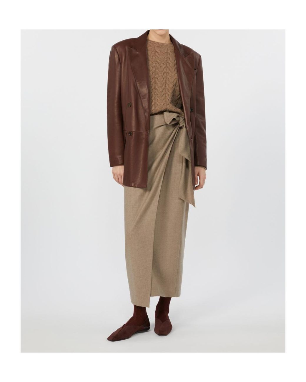 Max Mara Brown Duse Double-Breasted Blazer