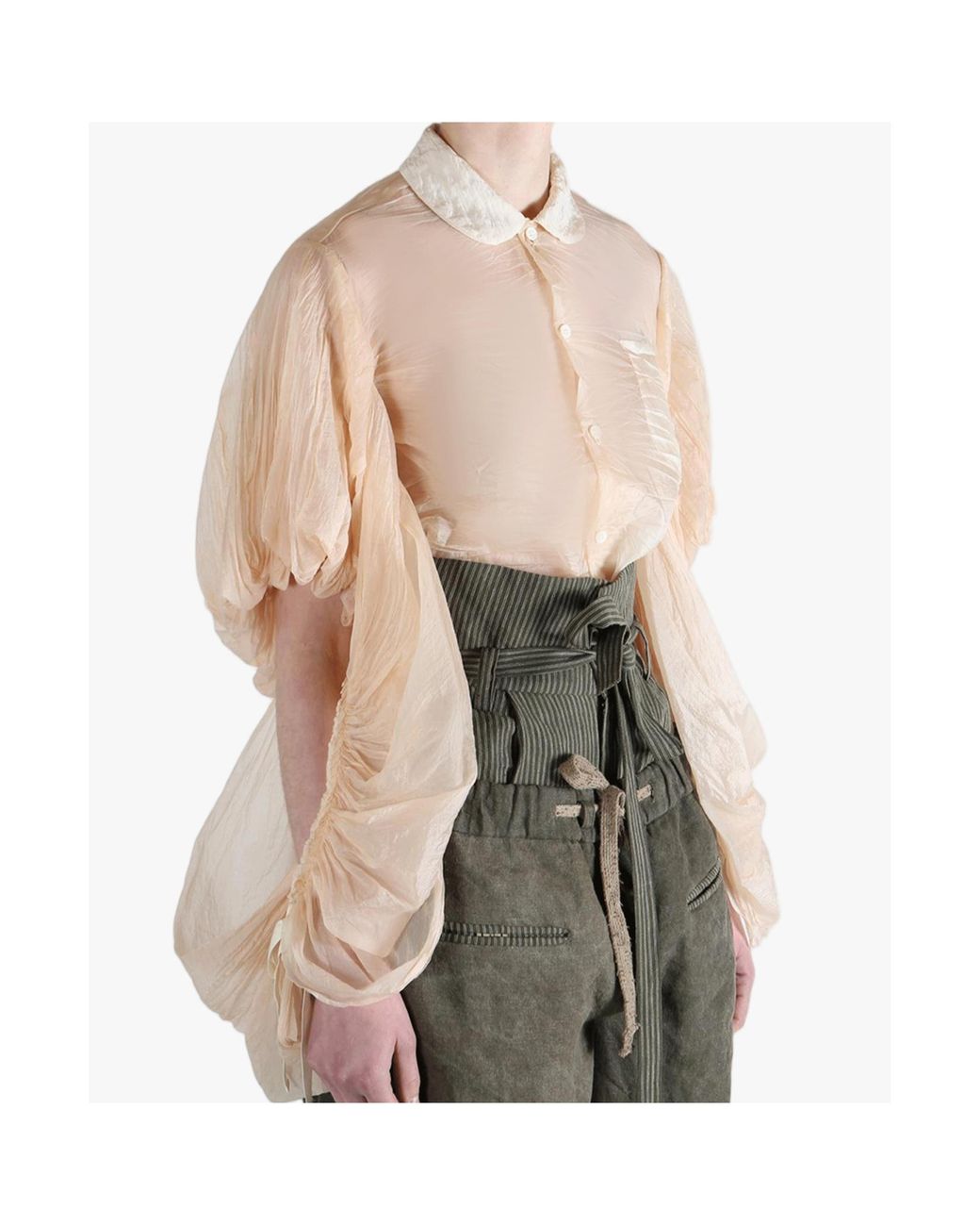Comme des Garçons Pink Puff-Sleeve Blouse
