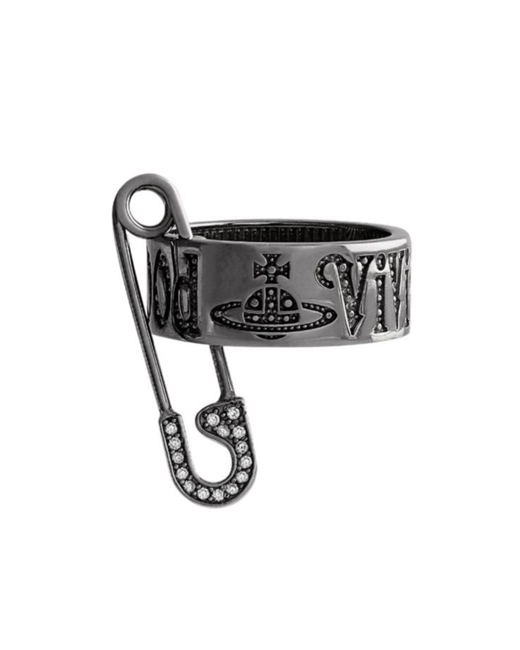Vivienne Westwood Black Vernon Ring