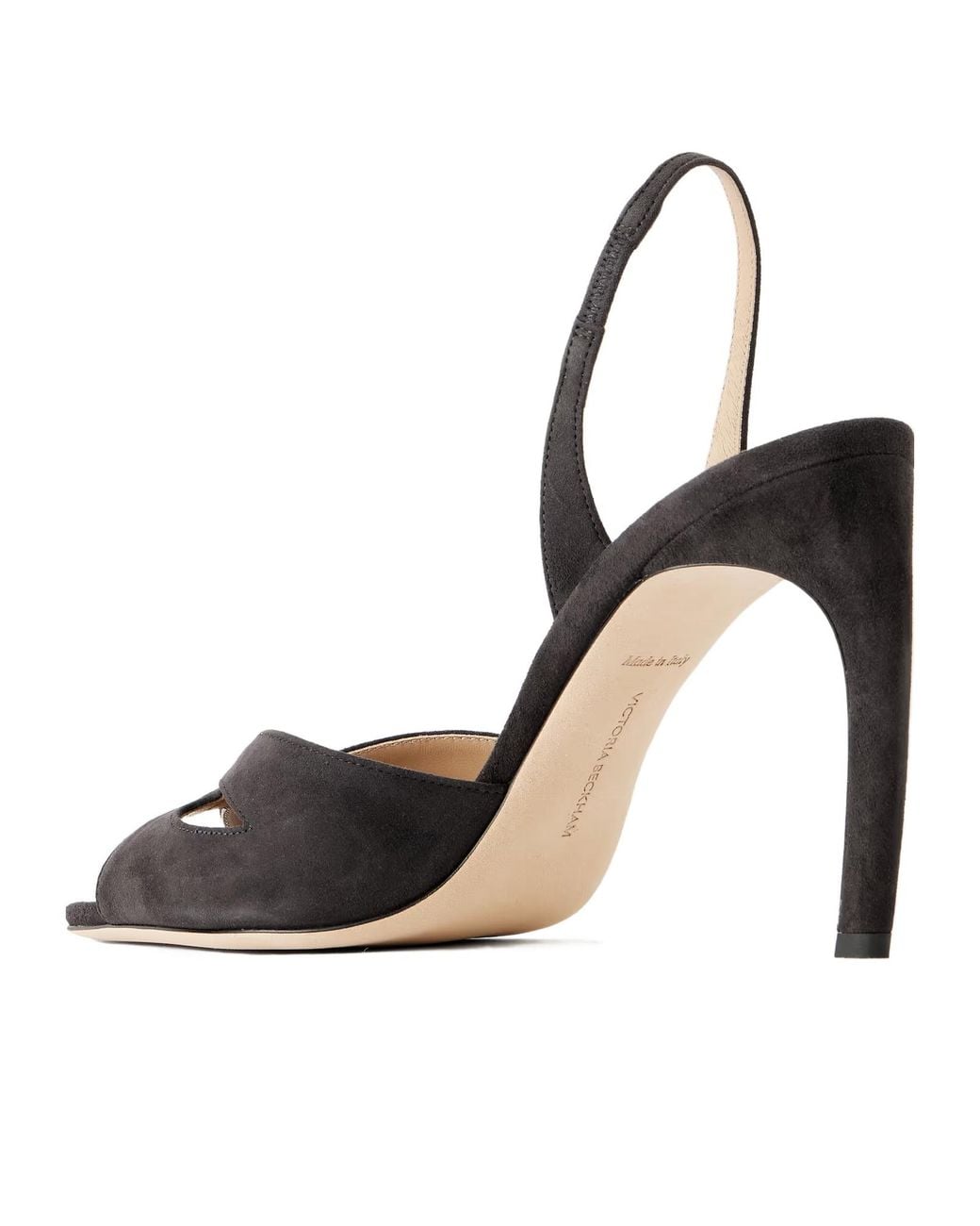 Victoria Beckham Black Harlow Mask Suede Sandals