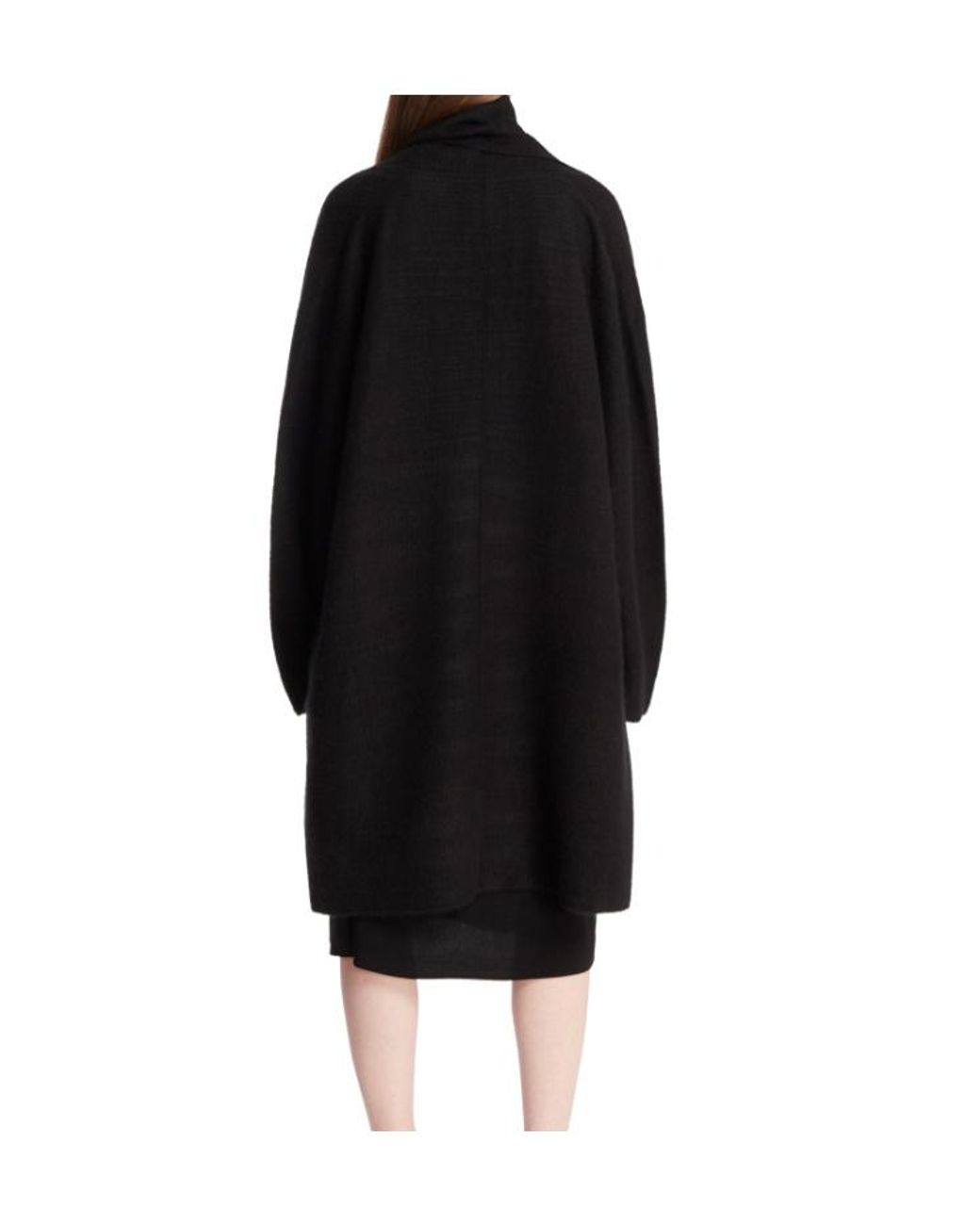 The Row Black Wide-Sleeve Coat