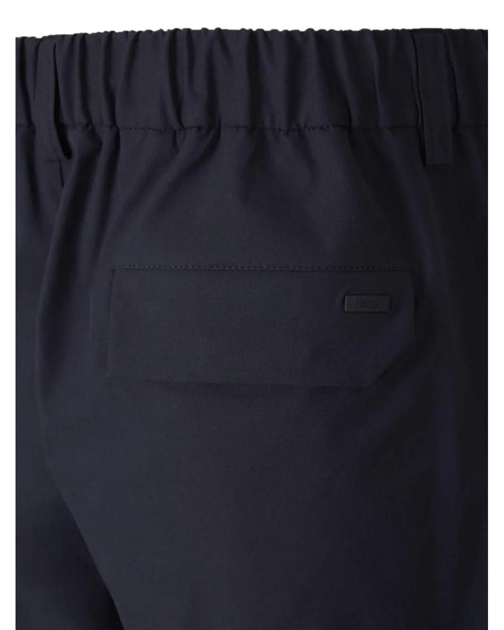 Herno Blue Straight Leg Pleated Shorts for men