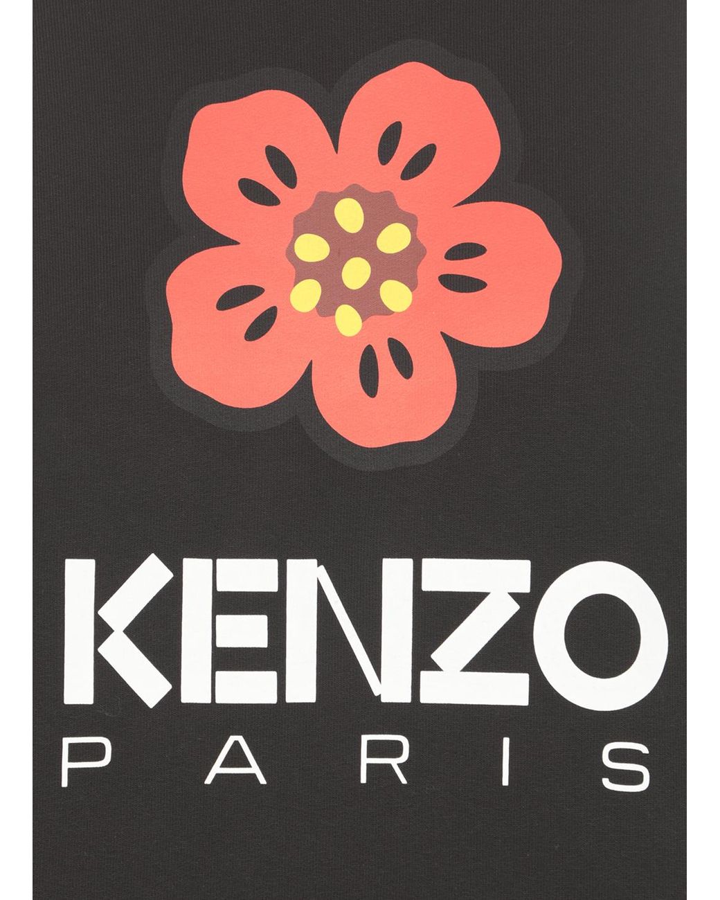 KENZO Black Boke Flower Drawstring Hoodie