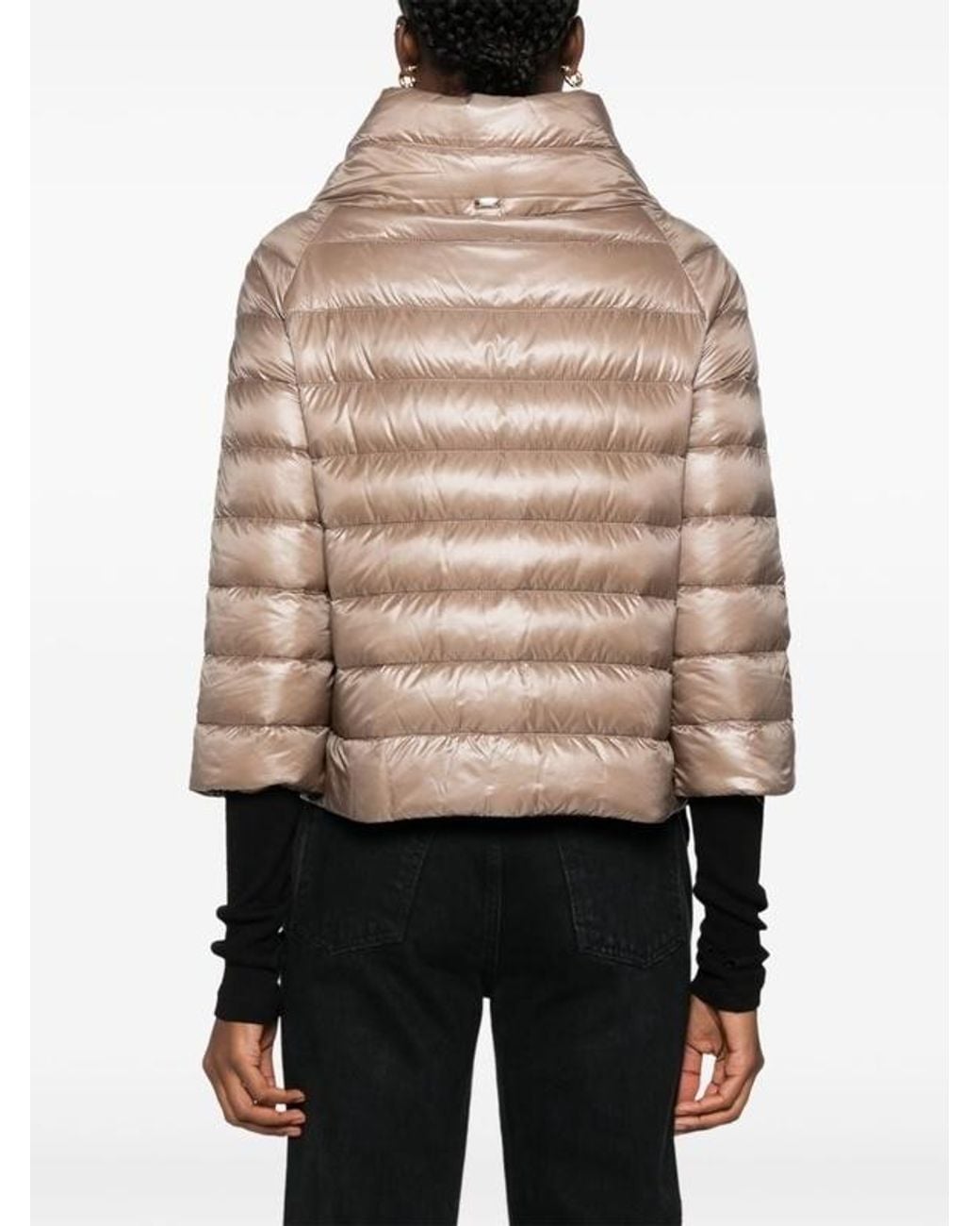 Herno Brown Sofia Padded Mini Cape