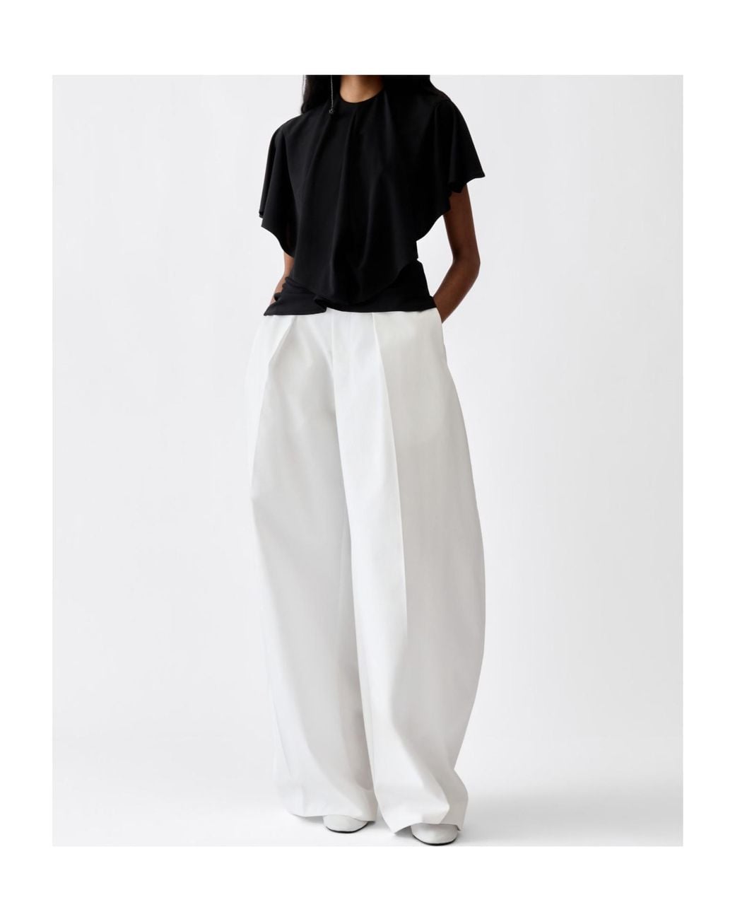 Jacquemus Black Le Haut Pisco Draped Top