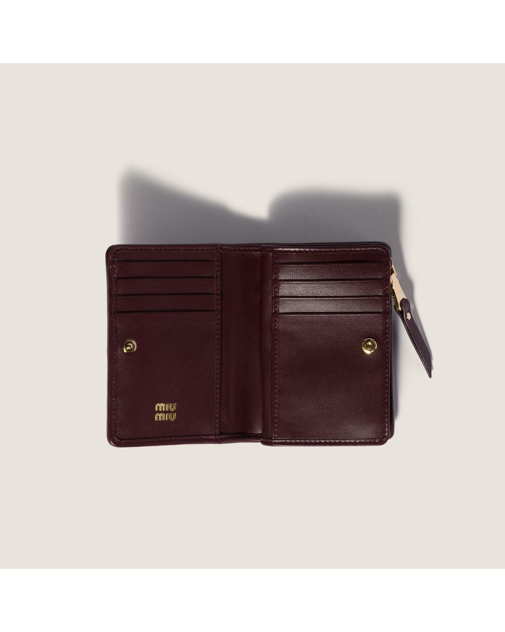 Miu Miu Purple Matelassé Nappa Leather Small Wallet