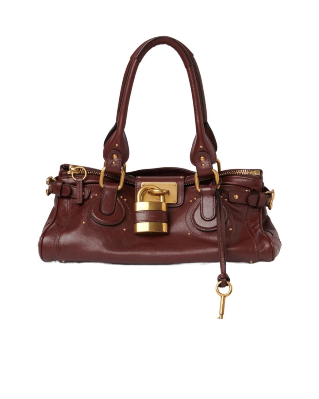 Chloé Brown Chloé Paddington Padlock Shoulder Bag
