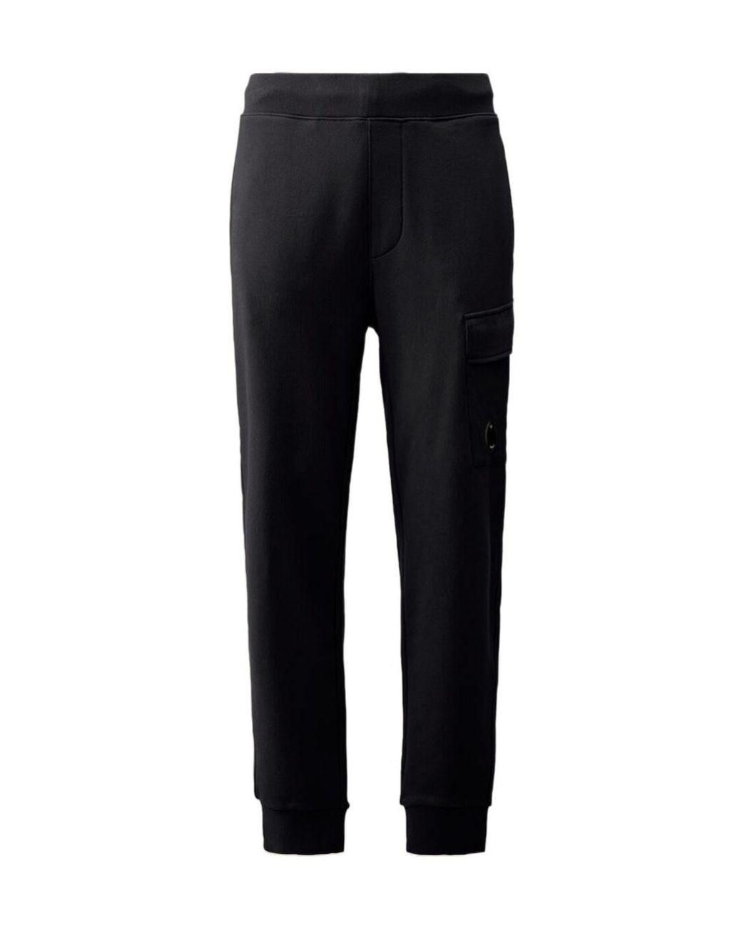 C P Company Black Relaxed Fit Jogging Pants for men