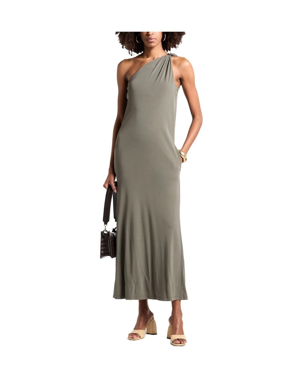 Max Mara Natural Mm By Dark Maxi Dress Viscose