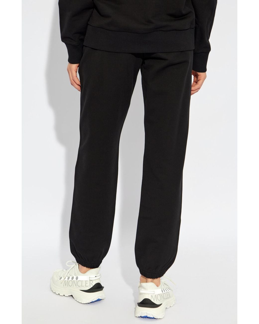 Moncler Black Logo Patch Drawstring Track Pants
