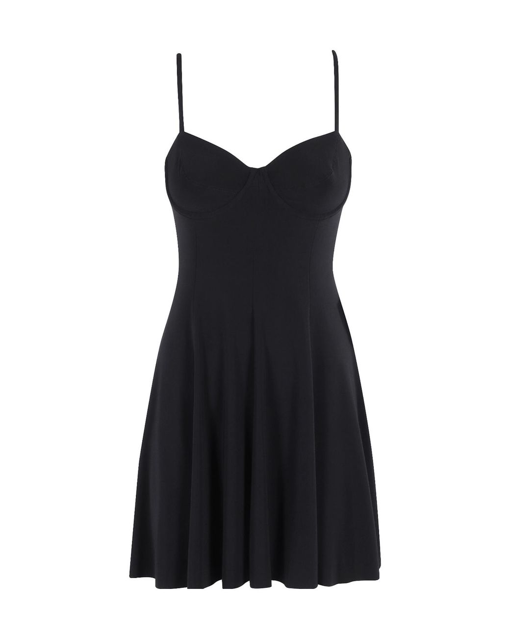 Norma Kamali Black Underwire Mini Dress