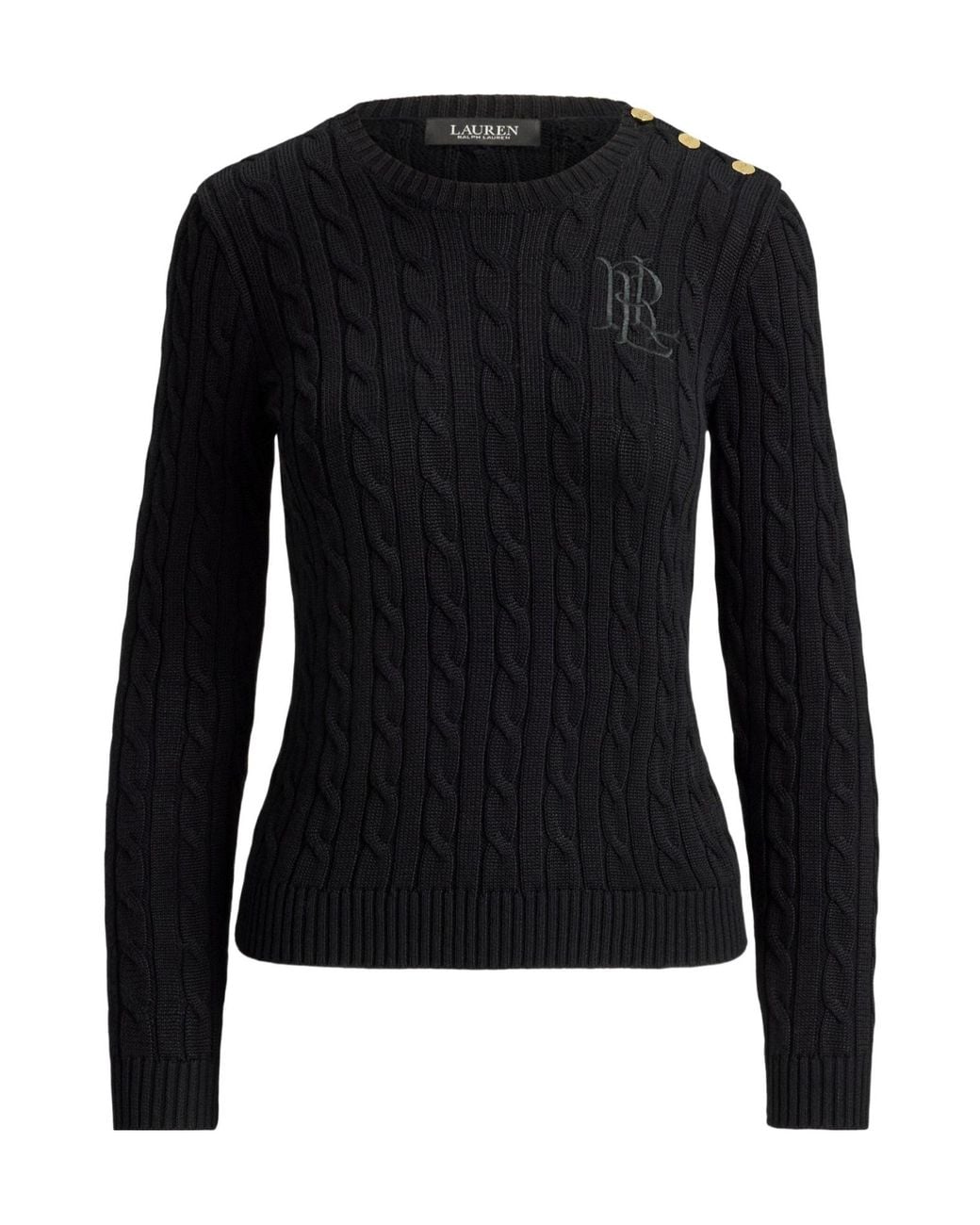 Ralph Lauren Black Cable Knit Jumper