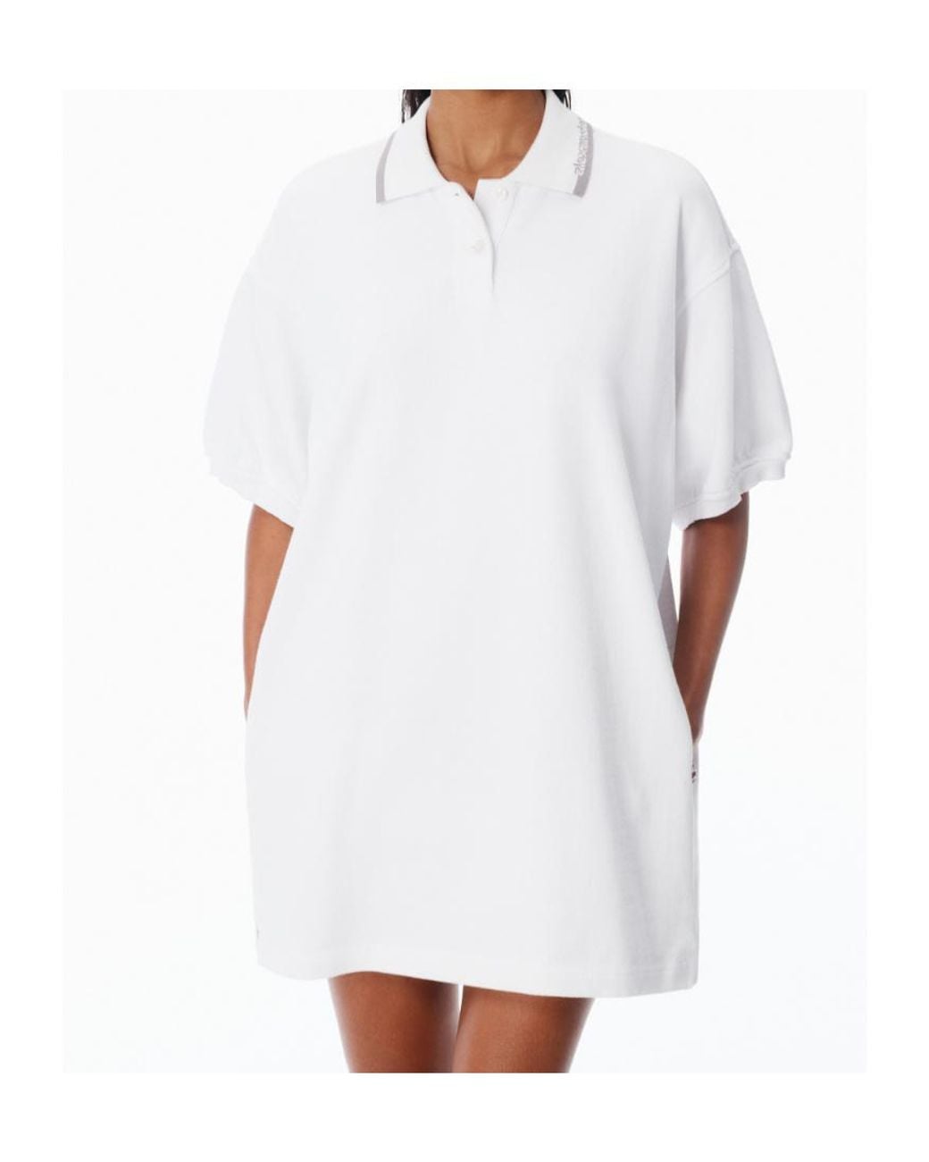 knee length dresses for ladies Short Sleeves Jersey Mini Polo Dress main image 0